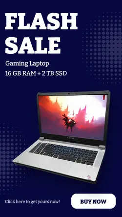 Electronic Laptop Gaming Sale Instagram Story