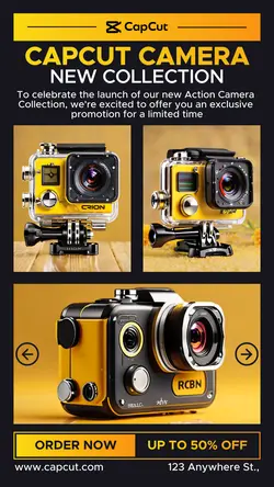 Electronic Action Camera Sale Promotion story