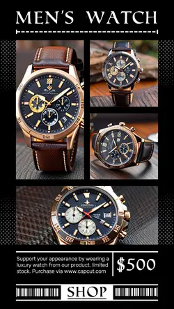 Fashion Industry Men's Watch Promotion Tiktok