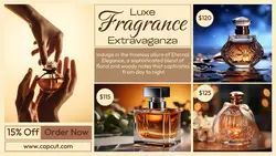 beauty and cosmetics parfume promotion twitter post