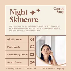 Night Skincare Display Product Instagram Post