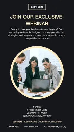 Business Webinar Promotion Instagram Story
