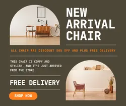 Home Living Chair Promotion Facebook Post