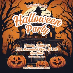 Halloween Poster Style Invitation Instagram Post