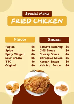 Special Menu Fried Chicken New
