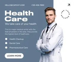 Health Care Hospital Product Display Facebook Post