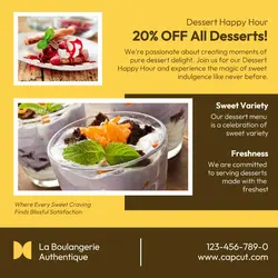 Food dessert promotion instagram post