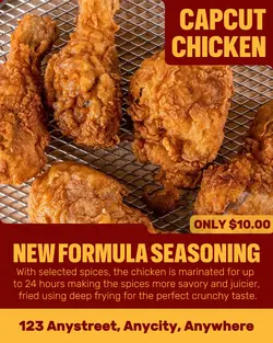 food and beverage chicken product display