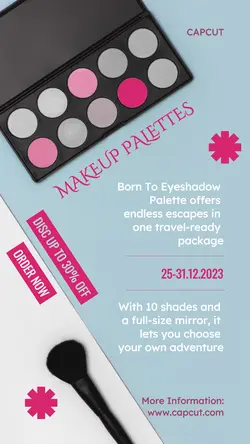 Beauty Makeup Palettes Promotion Instagram Story