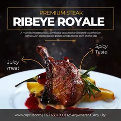 Food Ribeye Royal Product Display Instagram Post
