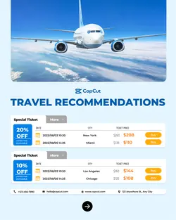 Tourism Special airfare show simple style