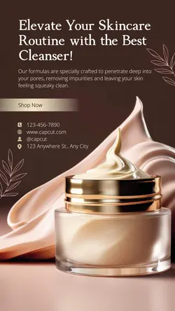 Facial Cleanser Product Display Instagram Story