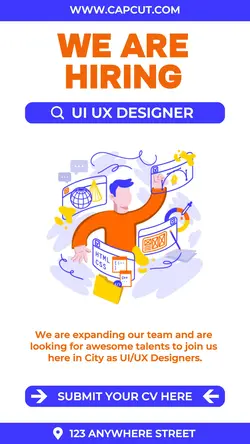 job vacancy information Instagram story