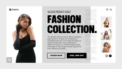 Black Friday Sale Fashion Collection Promo Website