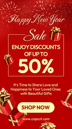 Event Happy New Year Sale Promotion Instagram Story