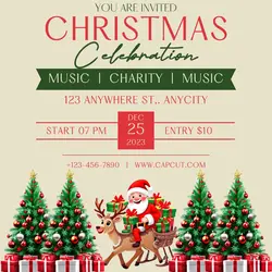 Merry Christmas Celebration Invitation