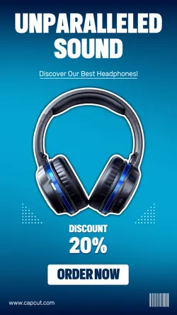 Electronics Unparalleled Sound Headphone Promotion Instagram Story