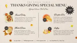Thanksgiving Special Menu Twitter Post