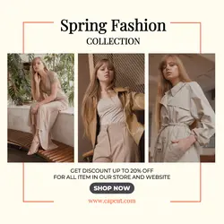 Spring Fashion Collection Discount Beige and Black