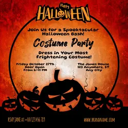 Halloween Costume Party Invitation Instagram Post