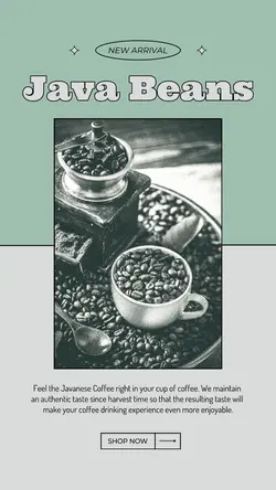 Coffee Beans for Item Display Instagram Story
