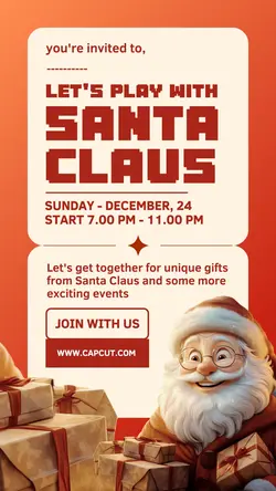 Christmas Santa Invitation Instagram Story