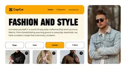 White and Yellow Modern Fashion Store Website