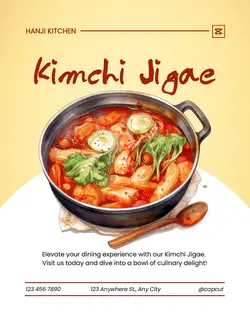 Food Kimchi Jigae Promotion Instagram Portrait