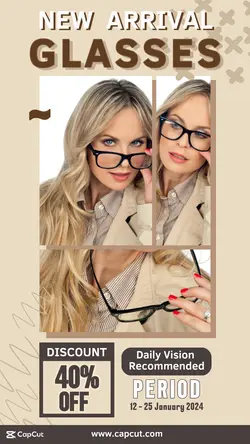 Fashion Industry New Product Promotion (Glasses)