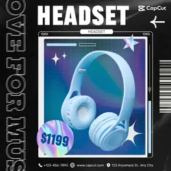 Electronic products  Product displa headphones 