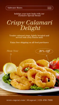 Food Crispy Calamari Promotion Instagram Story