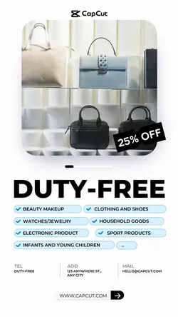 Tourism Promotion Duty free shop show simple style