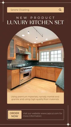 Kitchen Set Product Display Instagram Story