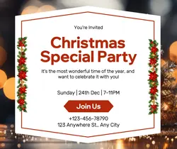 Christmas Party Invitation Facebook Post