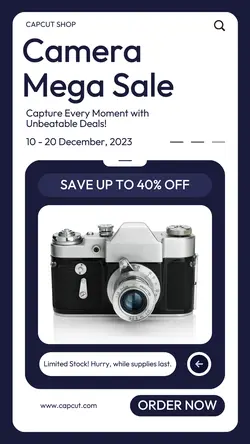 Electronic Camera Sale Instagram Story