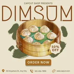 Chinese Food Dimsum Food Promotion Poster