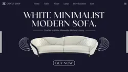 White Minimalist Modern Sofa Product Description U