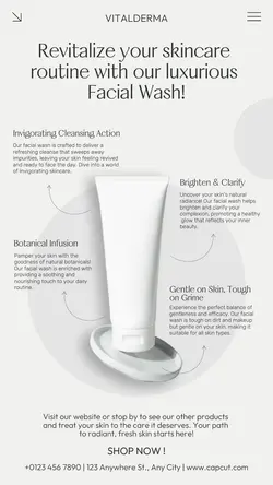 Beauty & Care Facial Wash Product Display