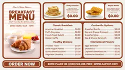 delicious breakfast menu twitter post