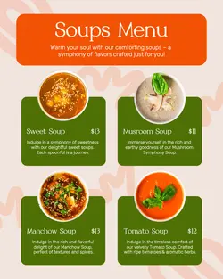 Soups Menu Promotion Instagram Post