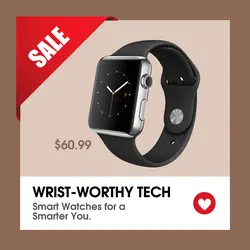 Watch product for Sale - Minimal Style Instagram Post