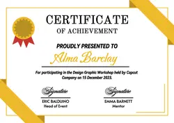Non-Marketing Certificate Simple White Gold