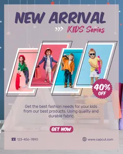 Fashion Industry Kids Series Promotion Instagram Portrait
