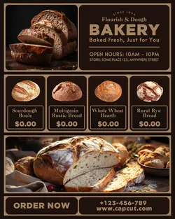 bakery menu instagram post