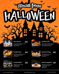 Halloween Special Menu Instagram Portrait