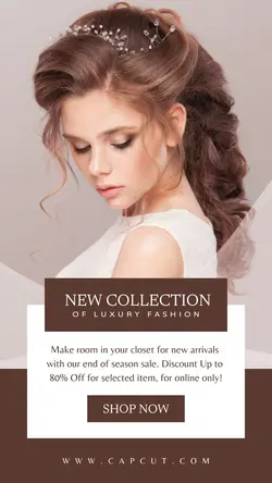 Dark Brown Minimal Fashion Promotion Sales TikTok