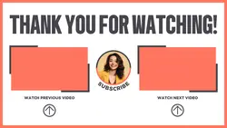 Youtube End Screen white orange minimalist