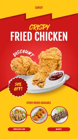 Crispy Fried Chicken Discount Instagram Story