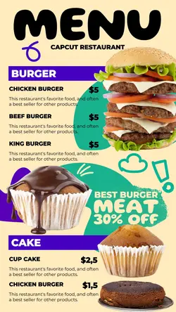 Restaurant Menu Instagram Story
