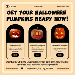Halloween Pumpkins Product Display Instagram Post